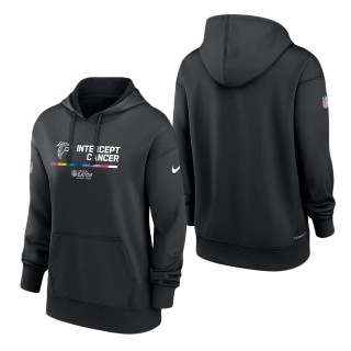 Women's Atlanta Falcons Black 2022 NFL Crucial Catch Therma Performance Pullover Hoodie