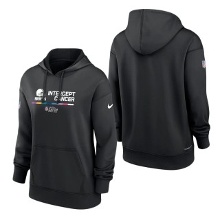 Women's Cleveland Browns Black 2022 NFL Crucial Catch Therma Performance Pullover Hoodie