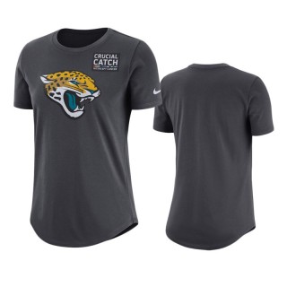 Women's Jacksonville Jaguars Anthracite Crucial Catch T-Shirt