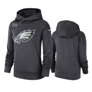 Women's Philadelphia Eagles Anthracite Crucial Catch Hoodie
