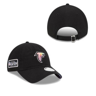 Women's Atlanta Falcons Black 2023 NFL Crucial Catch Adjustable Hat