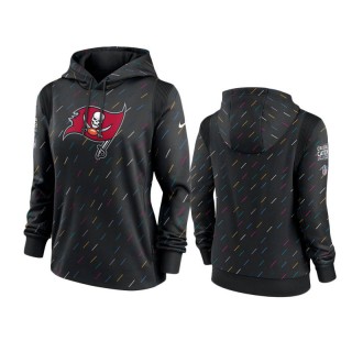 Women's Tampa Bay Buccaneers Anthracite 2021 NFL Crucial Catch Therma Pullover Hoodie