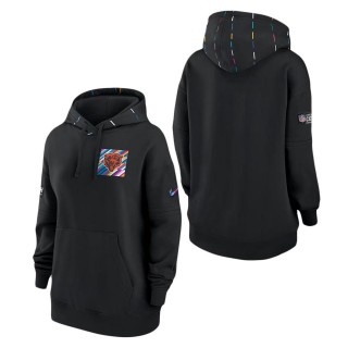Women's Chicago Bears Black 2023 Crucial Catch Club Pullover Hoodie