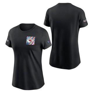 Women's Kansas City Chiefs Black 2023 NFL Crucial Catch Sideline T-Shirt