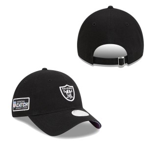 Women's Las Vegas Raiders Black 2023 NFL Crucial Catch Adjustable Hat