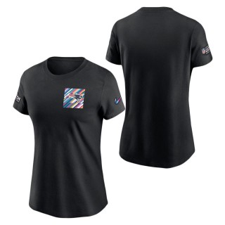 Women's New England Patriots Black 2023 NFL Crucial Catch Sideline T-Shirt