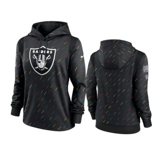 Women's Las Vegas Raiders Anthracite 2021 NFL Crucial Catch Therma Pullover Hoodie