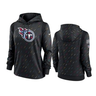 Women's Tennessee Titans Anthracite 2021 NFL Crucial Catch Therma Pullover Hoodie