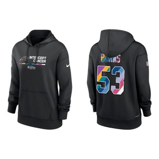Women's Brian Burns Carolina Panthers Black 2022 NFL Crucial Catch Therma Performance Pullover Hoodie