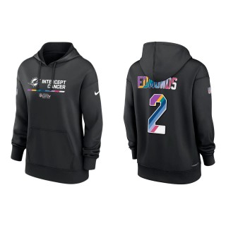 Women's Chase Edmonds Miami Dolphins Black 2022 NFL Crucial Catch Therma Performance Pullover Hoodie