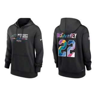 Women's Christian McCaffrey Carolina Panthers Black 2022 NFL Crucial Catch Therma Performance Pullover Hoodie