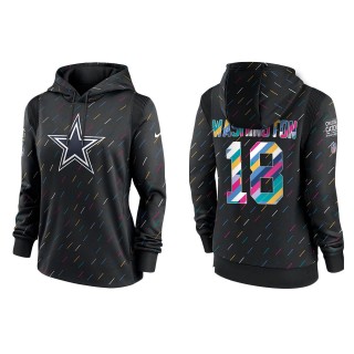 Women's Dallas Cowboys James Washington Anthracite 2021 NFL Crucial Catch Therma Pullover Hoodie