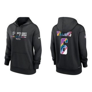 Women's Damien Williams Atlanta Falcons Black 2022 NFL Crucial Catch Therma Performance Pullover Hoodie