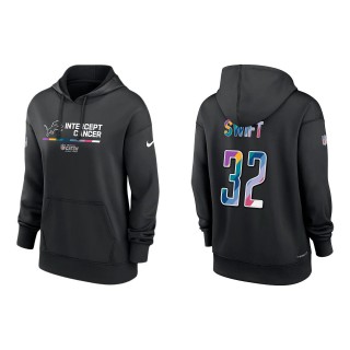 Women's D'Andre Swift Detroit Lions Black 2022 NFL Crucial Catch Therma Performance Pullover Hoodie