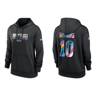 Women's Eli Manning New York Giants Black 2022 NFL Crucial Catch Therma Performance Pullover Hoodie