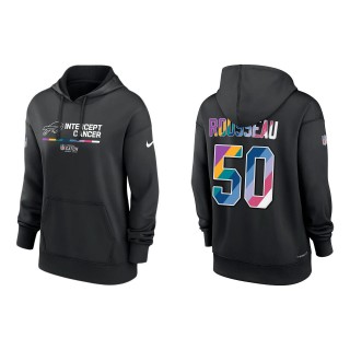 Women's Gregory Rousseau Buffalo Bills Black 2022 NFL Crucial Catch Therma Performance Pullover Hoodie
