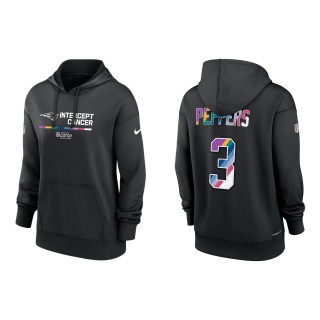 Women's Jabrill Peppers New England Patriots Black 2022 NFL Crucial Catch Therma Performance Pullover Hoodie