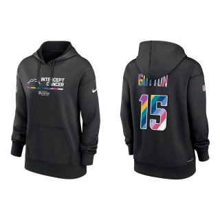 Women's Jalen Guyton Los Angeles Chargers Black 2022 NFL Crucial Catch Therma Performance Pullover Hoodie