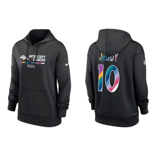 Women's Jerry Jeudy Denver Broncos Black 2022 NFL Crucial Catch Therma Performance Pullover Hoodie