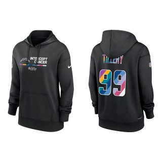 Women's Jerry Tillery Los Angeles Chargers Black 2022 NFL Crucial Catch Therma Performance Pullover Hoodie