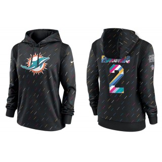 Women's Miami Dolphins Chase Edmonds Anthracite NFL Crucial Catch Hoodie