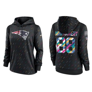 Women's New England Patriots Ty Montgomery Anthracite 2021 NFL Crucial Catch Therma Pullover Hoodie