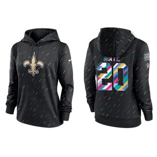 Women's New Orleans Saints Marcus Maye Anthracite 2021 NFL Crucial Catch Therma Pullover Hoodie