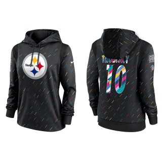 Women's Pittsburgh Steelers Mitchell Trubisky Anthracite 2021 NFL Crucial Catch Therma Pullover Hoodie