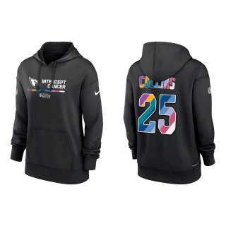 Women's Zaven Collins Arizona Cardinals Black 2022 NFL Crucial Catch Therma Performance Pullover Hoodie