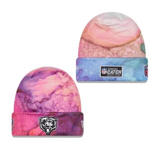 Youth Chicago Bears Pink 2022 NFL Crucial Catch Knit Hat