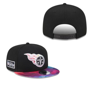 Youth Tennessee Titans Black 2023 NFL Crucial Catch Snapback Hat